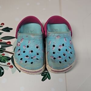 Kids Blue and Pink Clogs